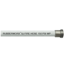 Heavy-Duty Single Jacket Fire Hose - 150 PSI, 1.5'' ID, with  SBR Tube & Textile Reinforcement, Safe for Residual Chemicals - Ideal for Construction, Dewatering, and Industrial Use